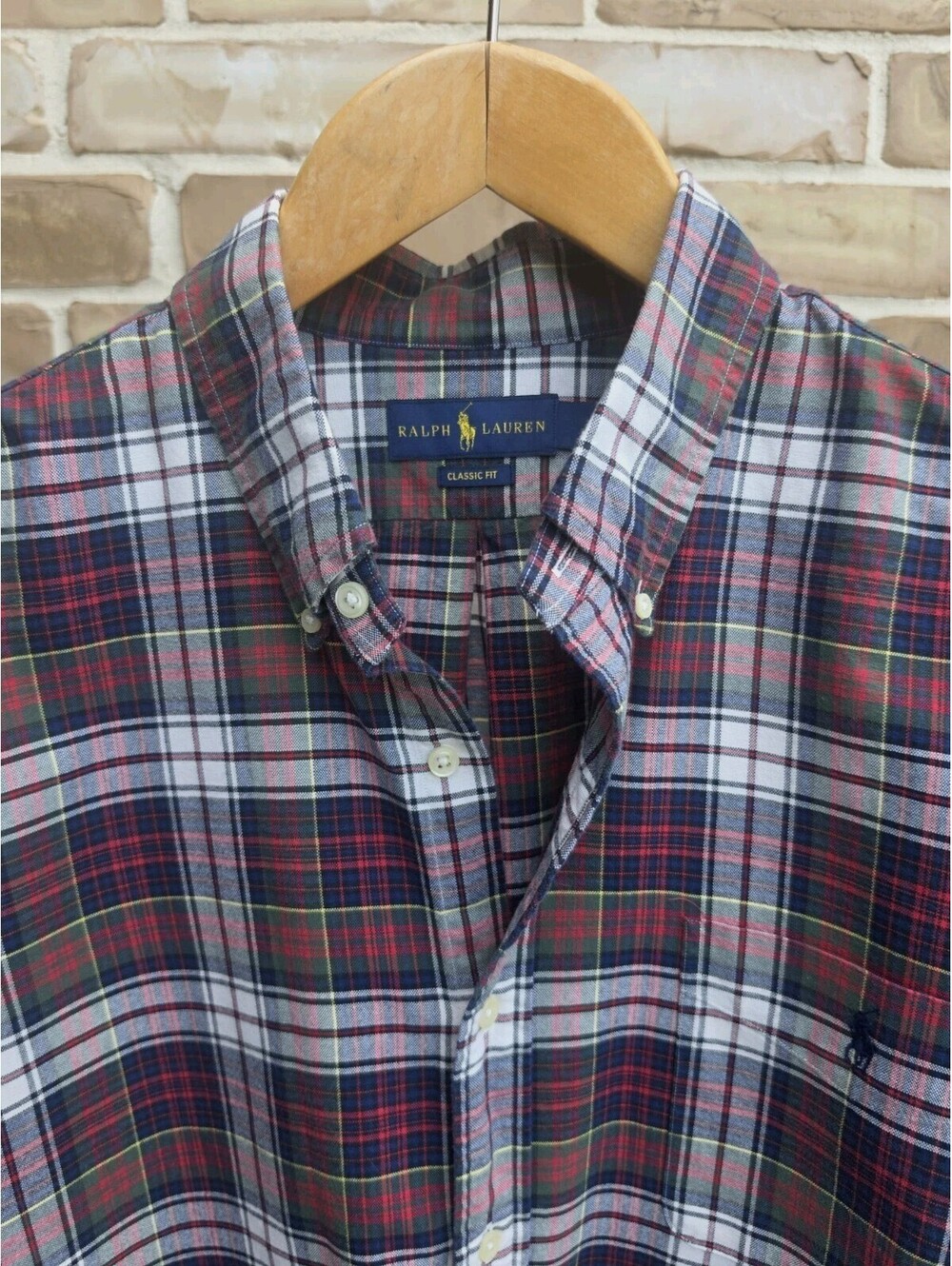Ralph Lauren Shirt Mens XXL Classic Fit Plaid Tartan Cotton Button Down Pony